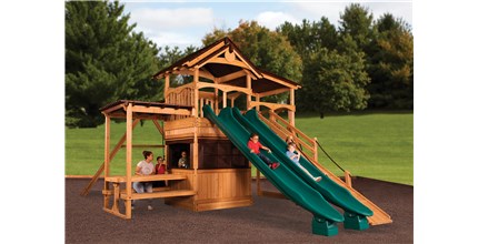 Titan Treehouse XL 4 Backyard Swing Set