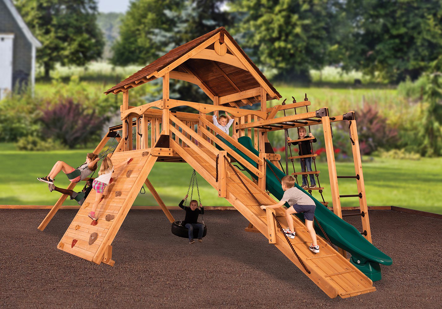 Olympian Peak Jumbo 2 Swing Set