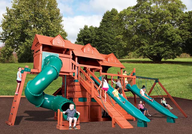 Custom Swing Sets Multi Deck Play Sets