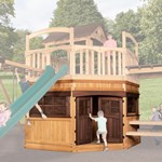 Titan Treehouse XL 1/4 Wrap Around Playhouse (1 Door Kit)