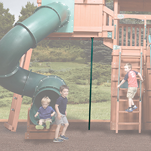 Fireman's Pole for Monkey Bars on Backyard Swing Sets