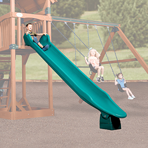 12' Green Rocket Slide for Swings Sets with 6' High Deck