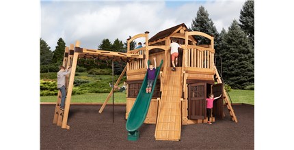 Titan Treehouse XL 14 Swing Set Backyard Playset