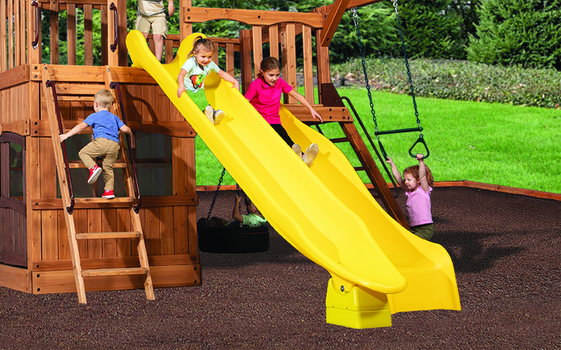 Yellow Slides for Summit Outlook Wooden Swing Sets